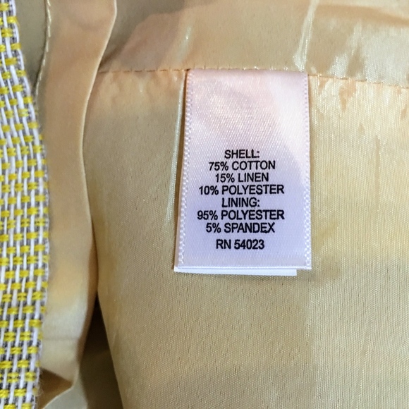 Banana Republic Yellow Tweed Pencil Skirt Size 2P - Picture 7 of 8